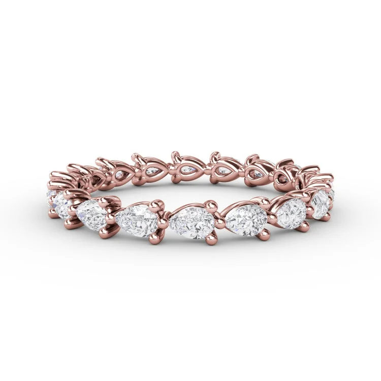 Diamond Pear Eternity Band