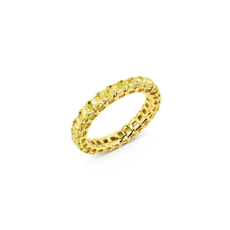 18kt Yellow Gold 3.11ctw Yellow Diamond Eternity Band