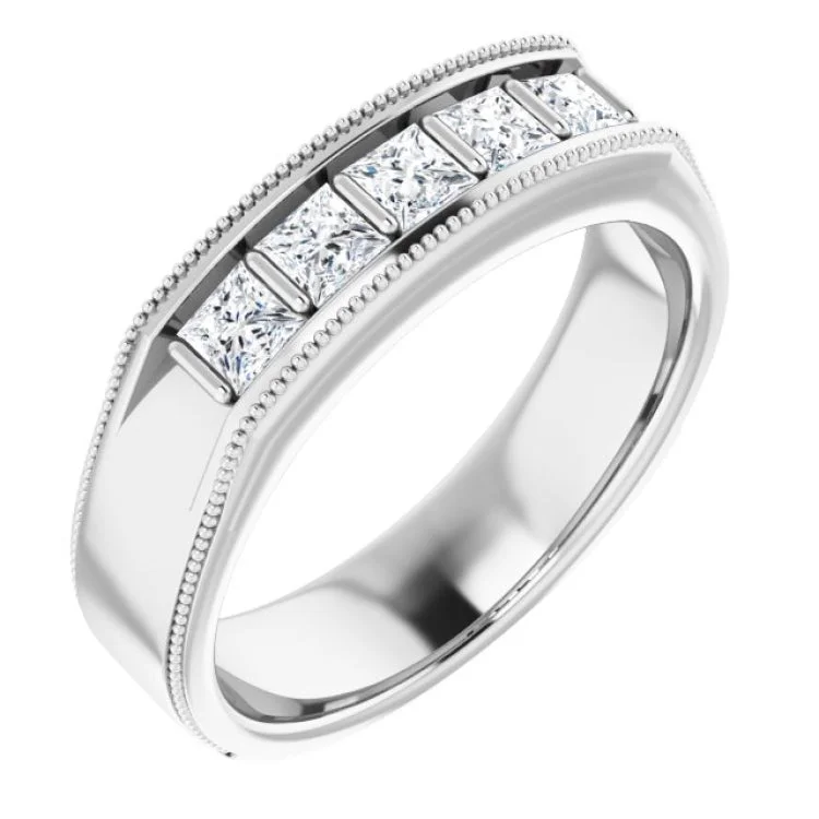 14K White 3/4 CTW Natural Diamond Ring