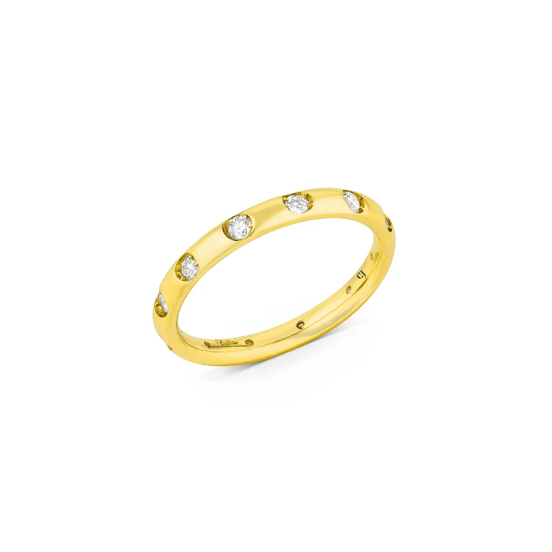 Pomellato 18kt Yellow Gold 12 Round Diamond Band