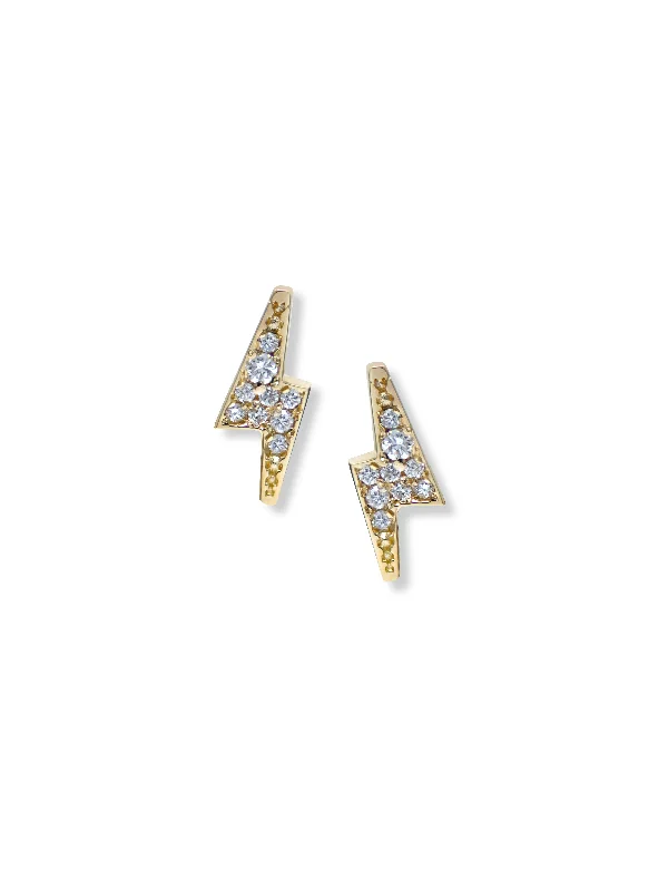 Aztec Lightning Bolt Studs