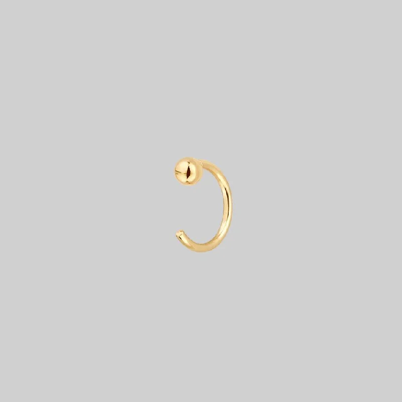 Ball Huggie Hoop Earrings - Gold