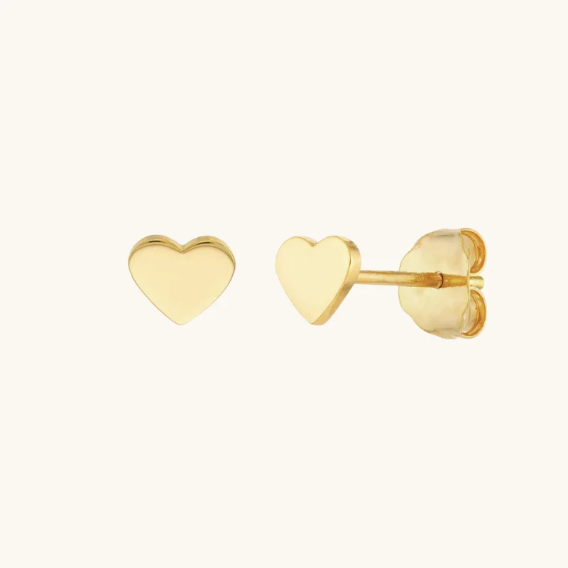 Heart Shaped Stud Earrings