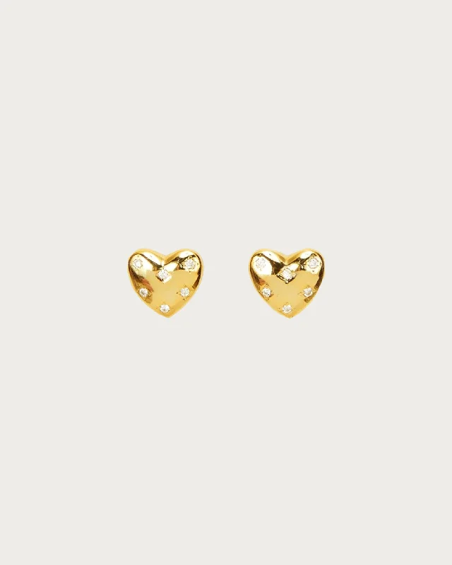 Juliette Heart Stud Earrings