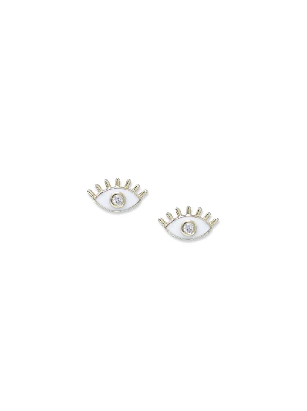 Anzie x Mel Soldera Lash Evil Eye Enamel Stud