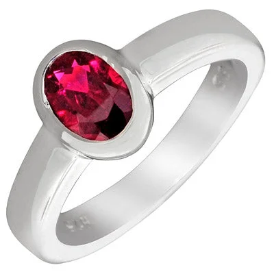 Pink Tourmaline Ring in Sterling Silver