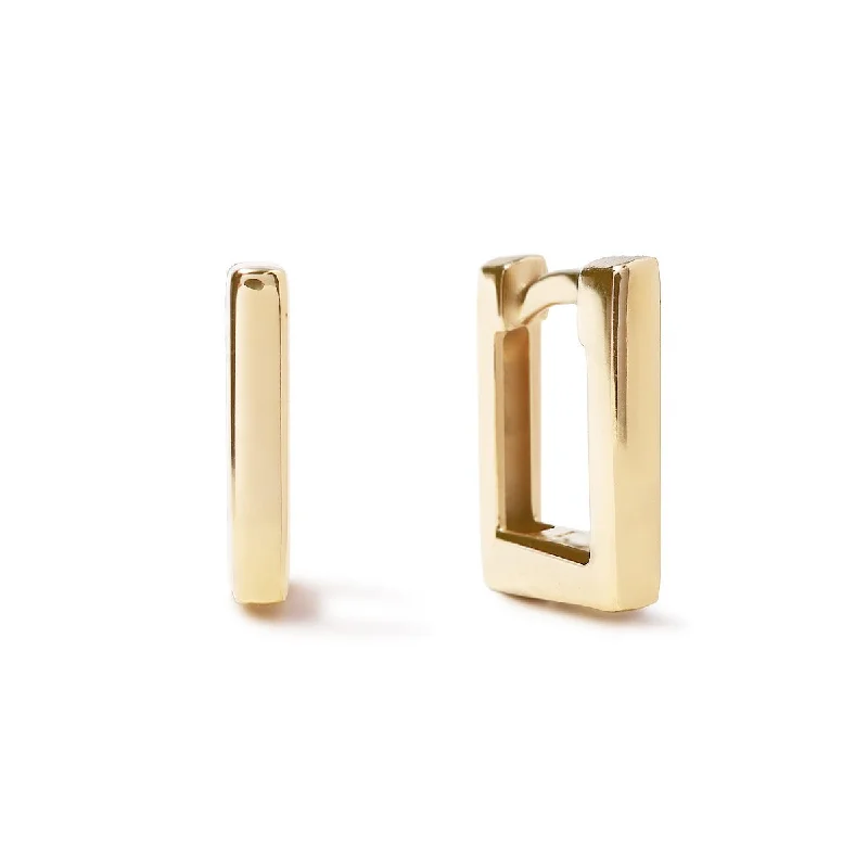 Squared Huggie Earrings