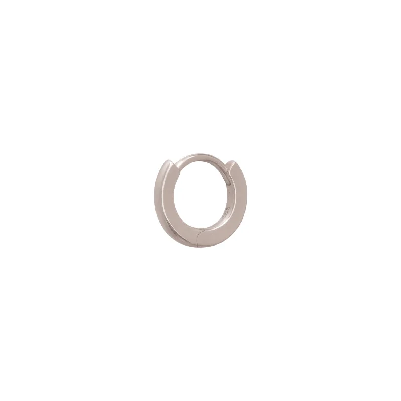 Solid Gold Huggie 5mm - White Gold