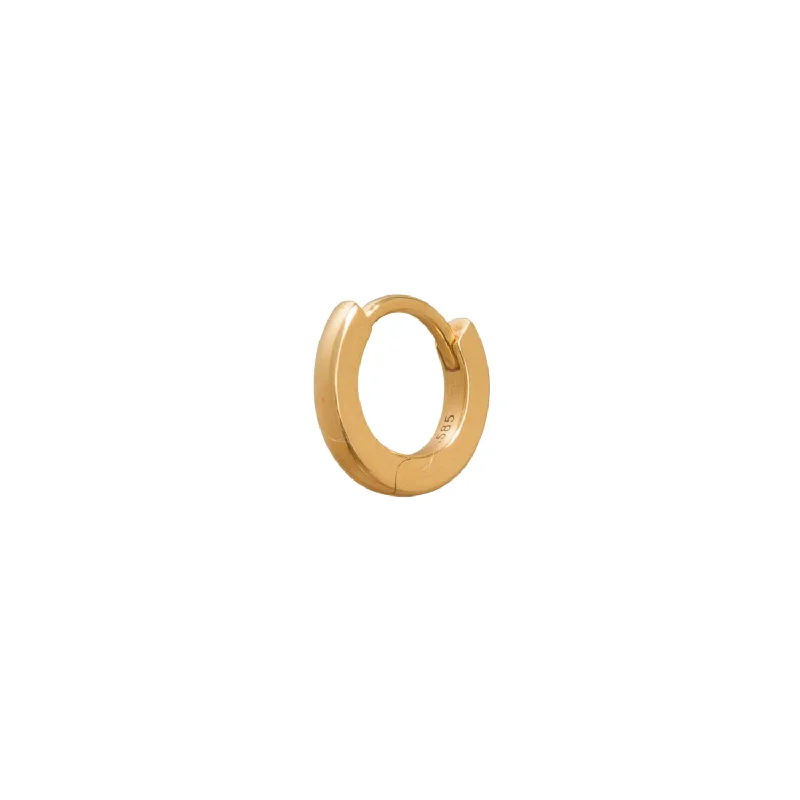 Solid Gold Huggie 6.5mm - Yellow Gold