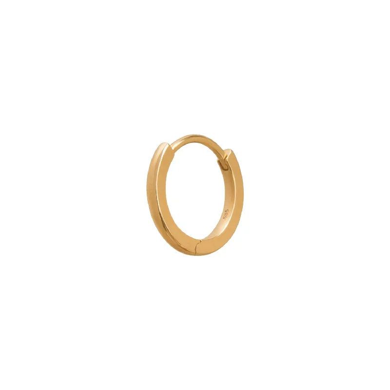 Solid Gold Huggie 9.5mm - Yellow Gold