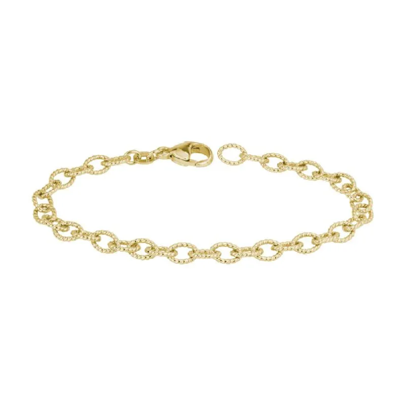 14k Gold Twist Link Bracelet