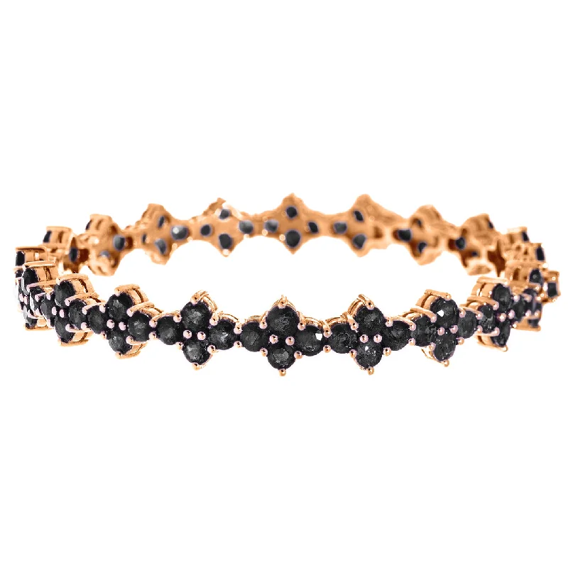 Asher Bangle Rose Gold Black Diamond