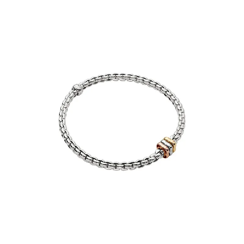 Fope 18k Eka Flex'it Bracelet with Tri-Tone Rondels