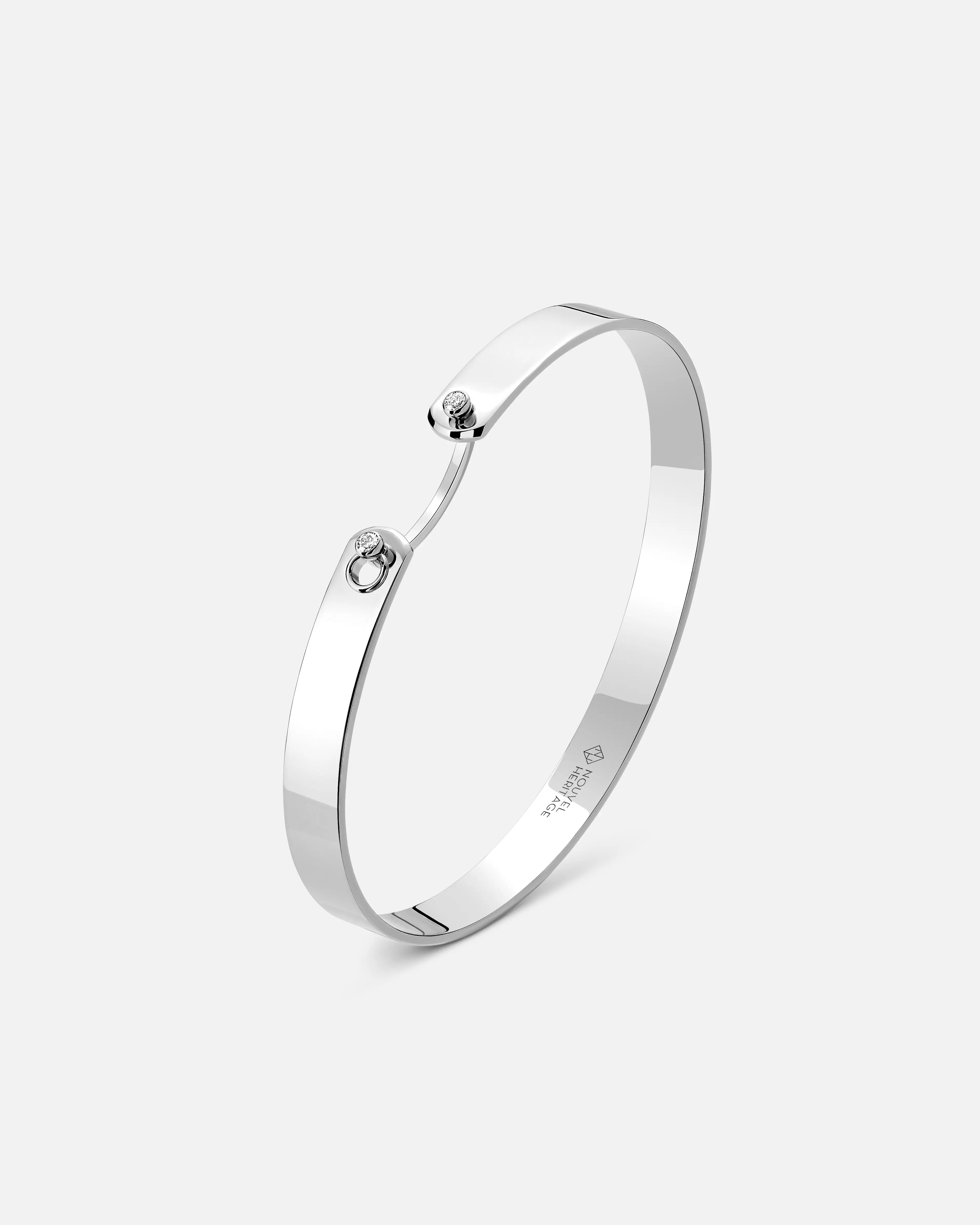 Monday Morning GM Mood Bangle in White Gold