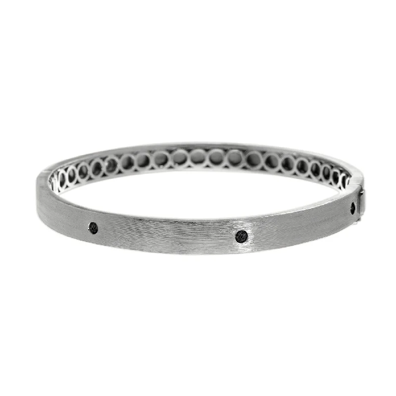 Nick Bangle Silver Black Diamond