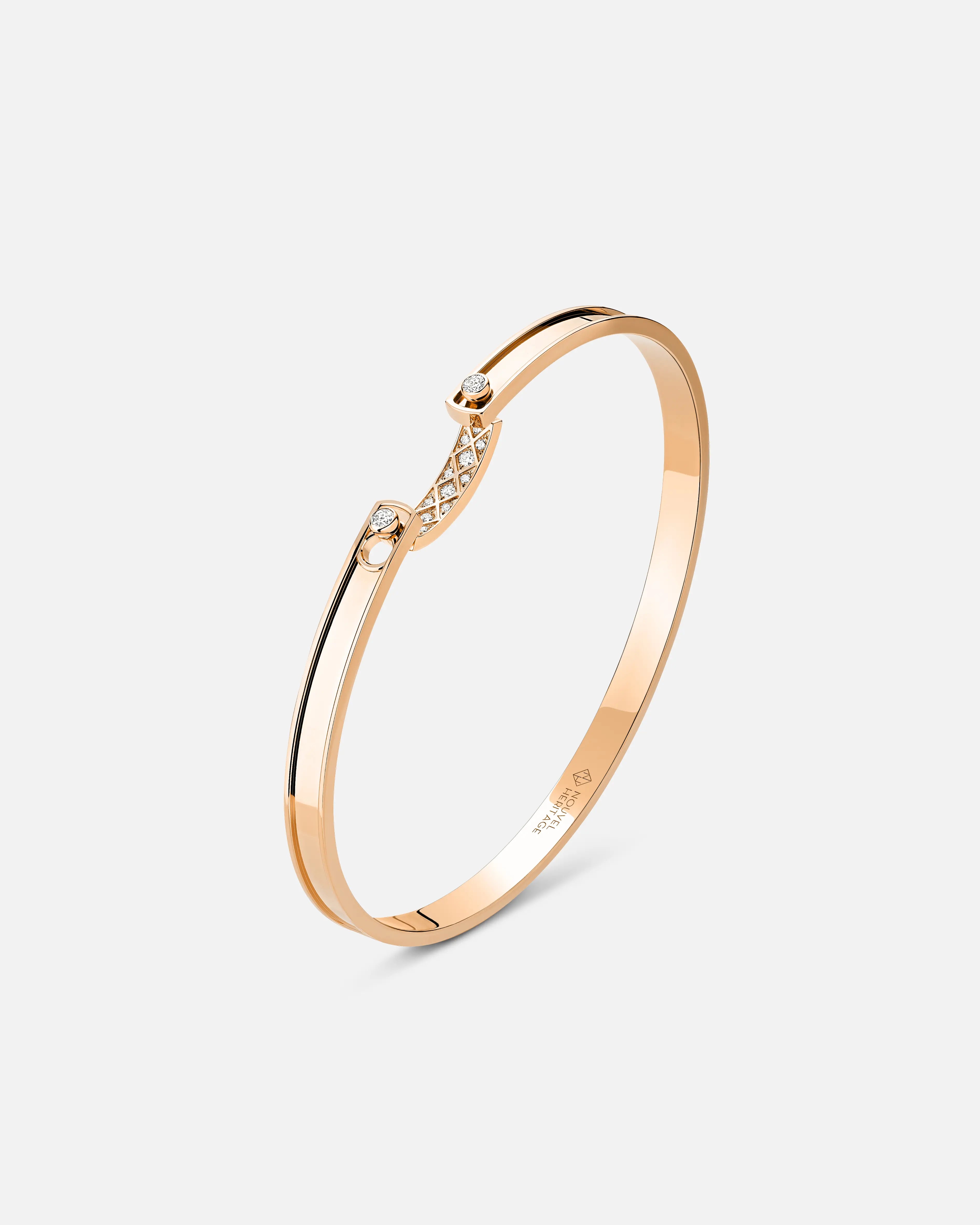 Parisian Stroll Mood Bangle in Rose Gold