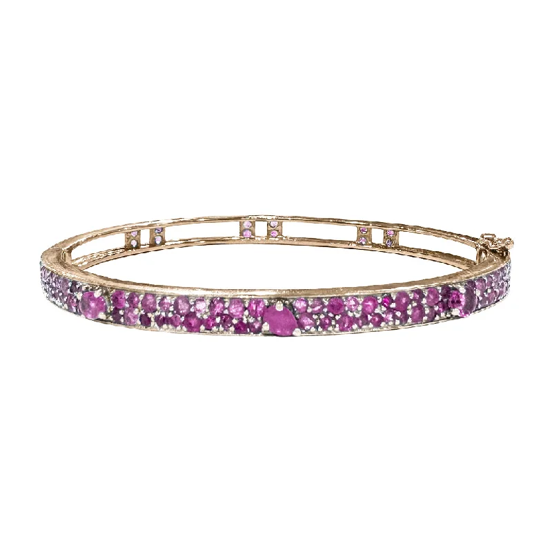 Petite Stardust Bangle Rose Gold Pink Sapphire