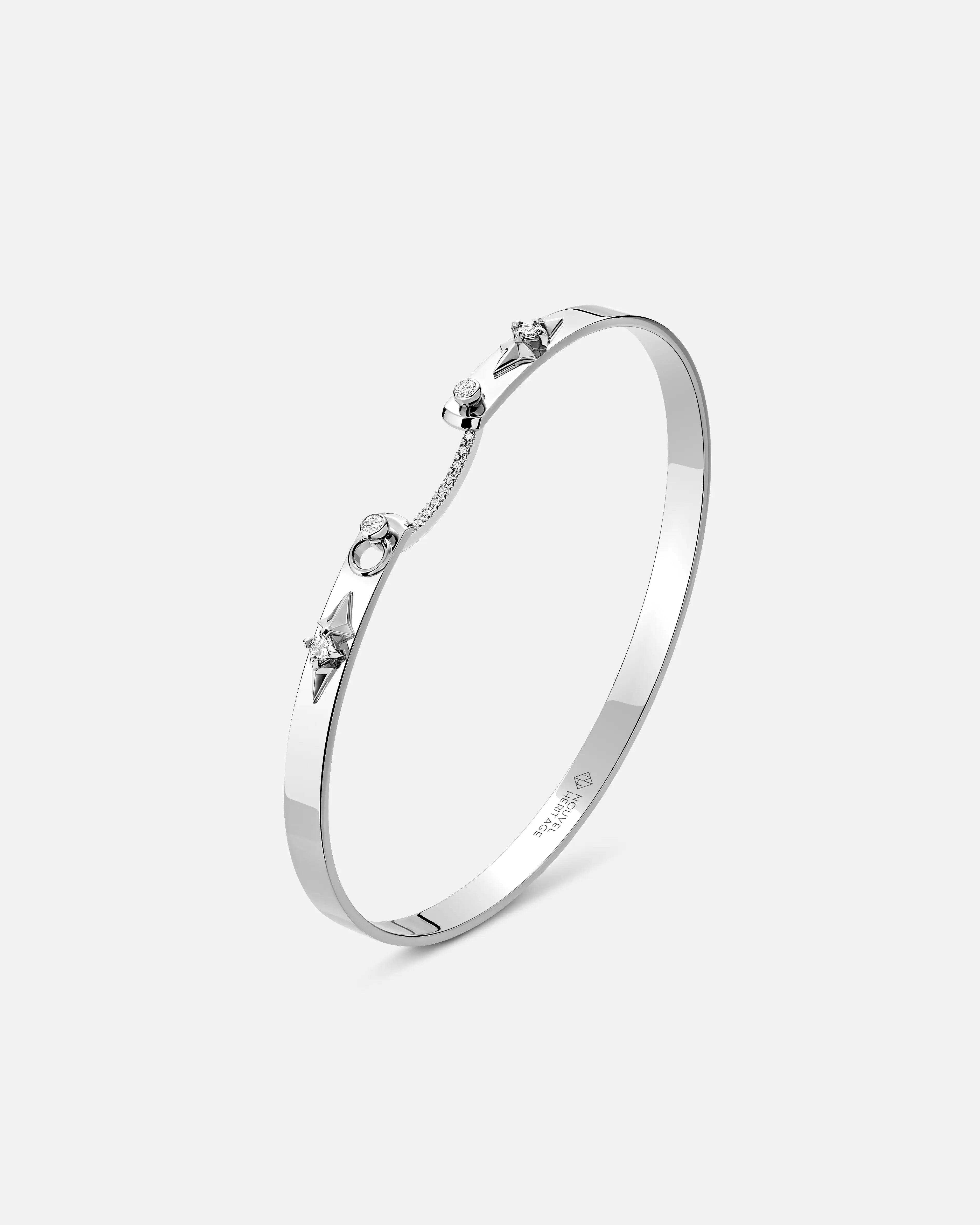 Reverie Mood Bangle in White Gold