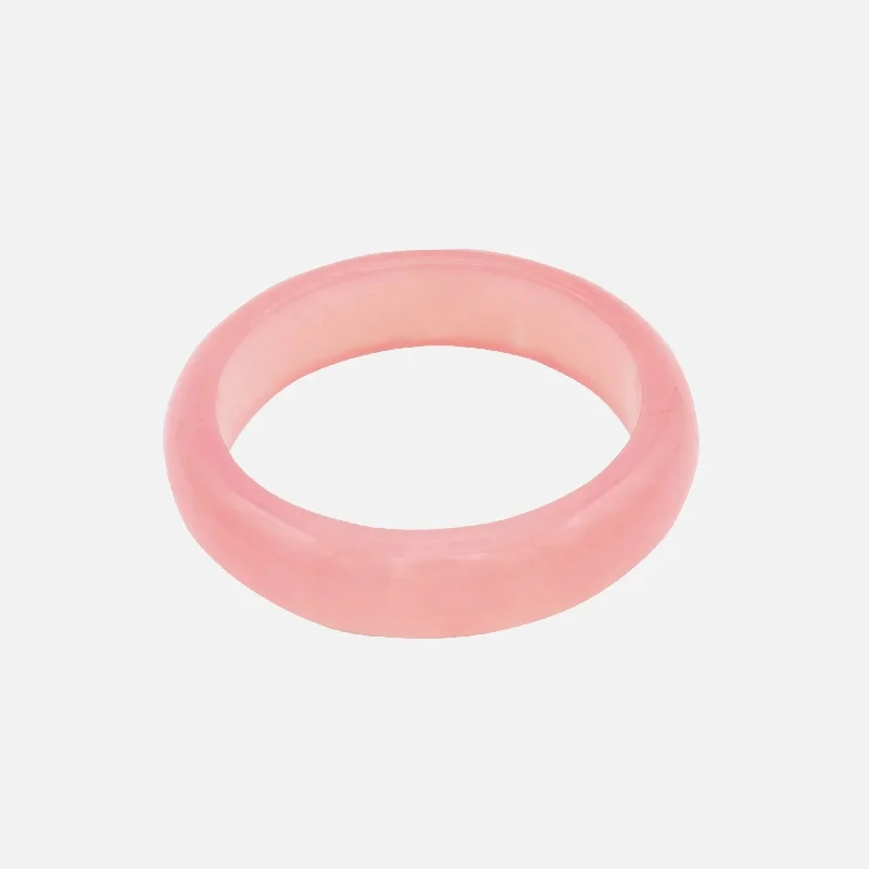 Blush, Pink Jade Stone Bangle