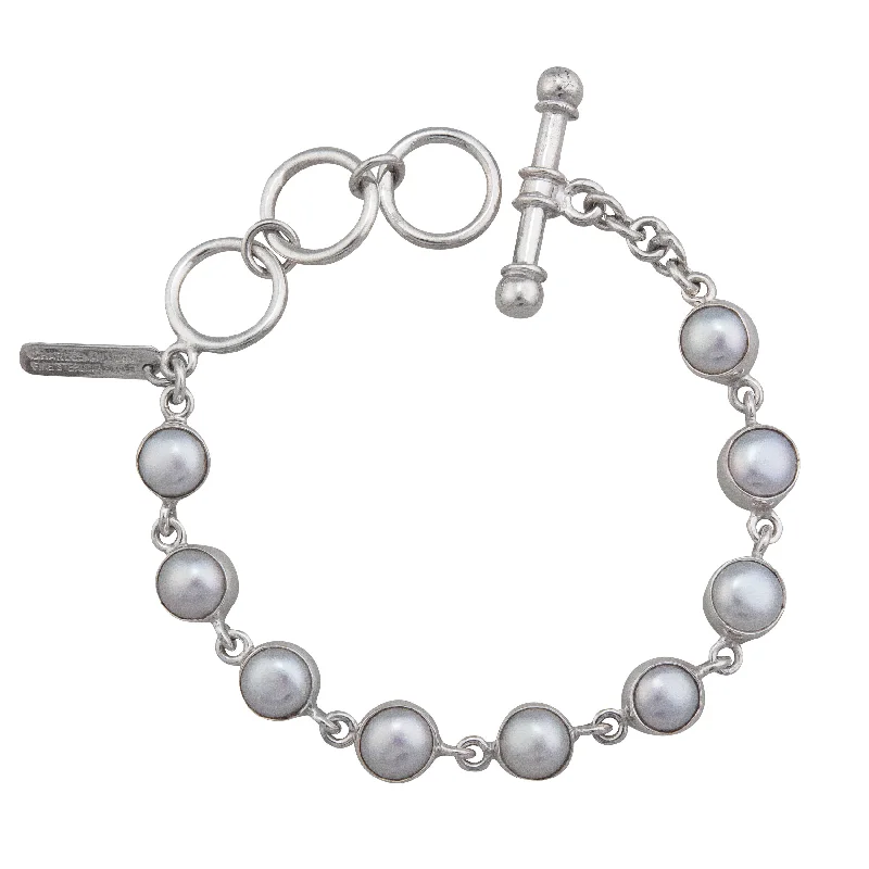 Sterling Silver Pearl Bracelet