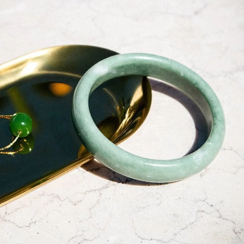 Tennis, Green Jade Bangle