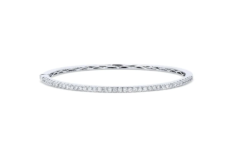 White Gold Diamond Bangle